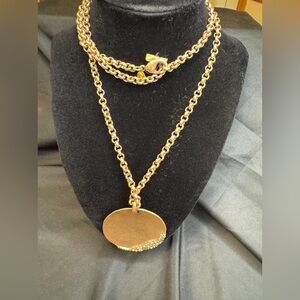 Chico’s Gold with Rhinestones Gold Necklace